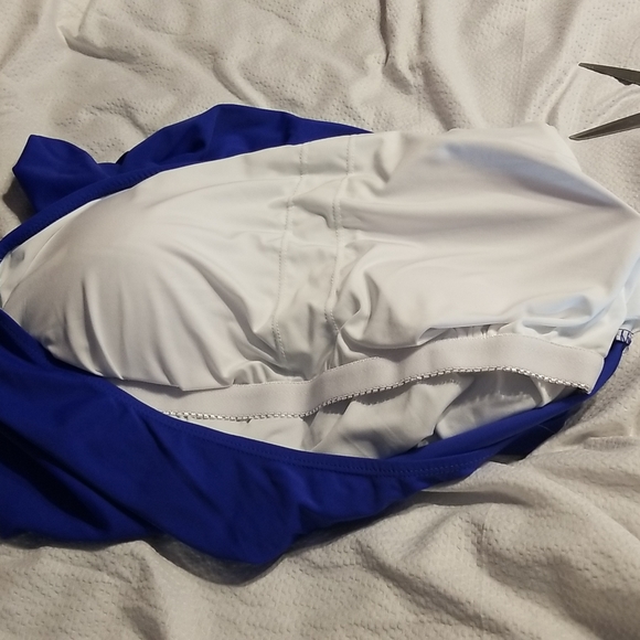 NWT ONE SHOULDER RUCHED ATHLETIC SWIM SURFING  VOLLEYBALL YOGA EXERCISE DANCE - Picture 10 of 10